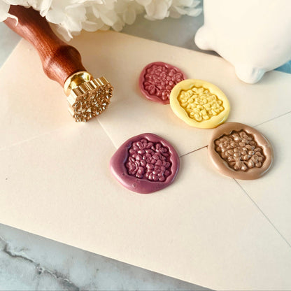 Succulent Flower Wax Seal Stamp | Botanical Brass Stamp size 24.4x23.3mm
