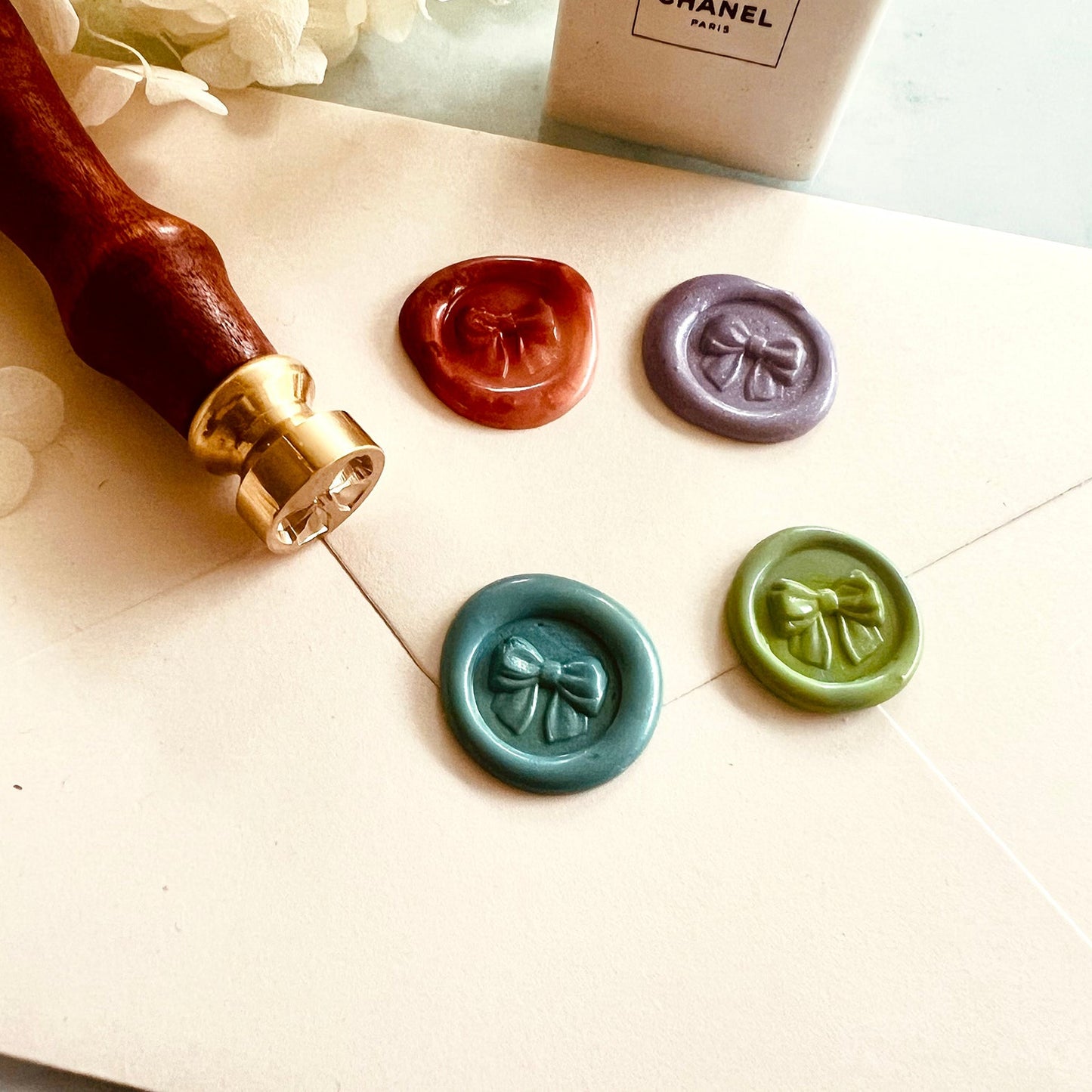 Mini Bow Wax Seal Stamp – Ribbon Brass Stamp 15mm