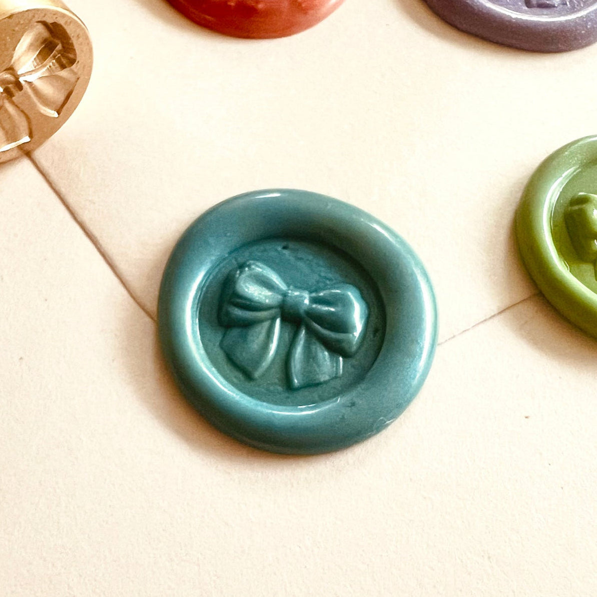 Mini Bow Wax Seal Stamp – Ribbon Brass Stamp 15mm