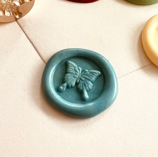 Mini Butterfly Wax Seal Stamp – Small Brass Stamp 15mm