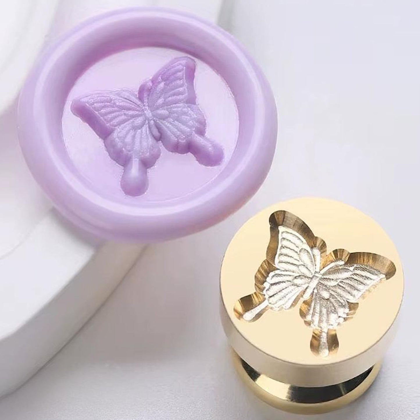 Mini Butterfly Wax Seal Stamp – Small Brass Stamp 15mm