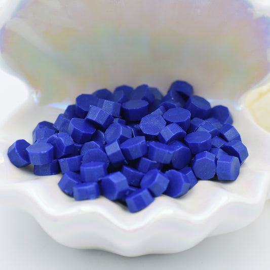D30 – Nebula Blue Wax Seal Beads – Deep Blue