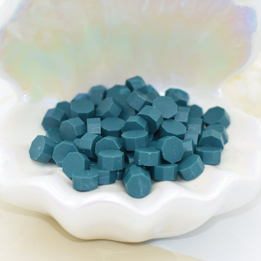 D33 – Stormy Seas Wax Seal Beads – Moody Teal
