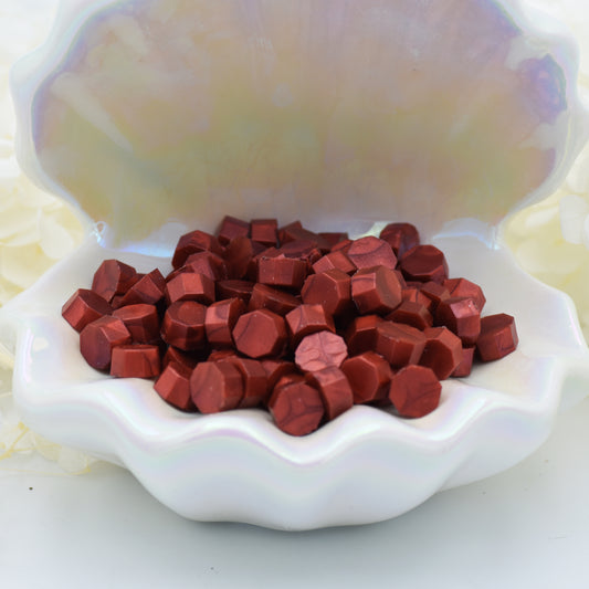 D43 Oxidized Copper Wax Seal Beads – Rich Rustic Red with a Metallic Sheen