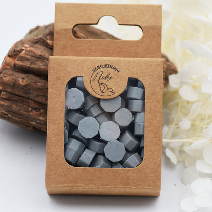 D50 Gray Fog Wax Seal Beads – Soft Matte Grey