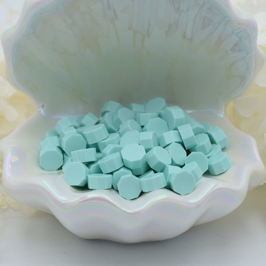 L16 Icy Mint Wax Seal Beads – Cool Pastel Aqua 30g.