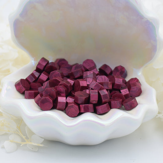 L34 Burgundy Velvet Wax Seal Beads – Deep Wine Red 30g.
