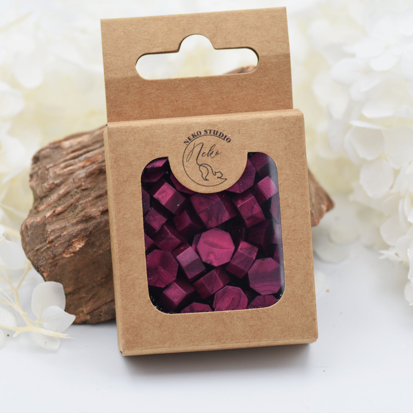 L34 Burgundy Velvet Wax Seal Beads – Deep Wine Red 30g.