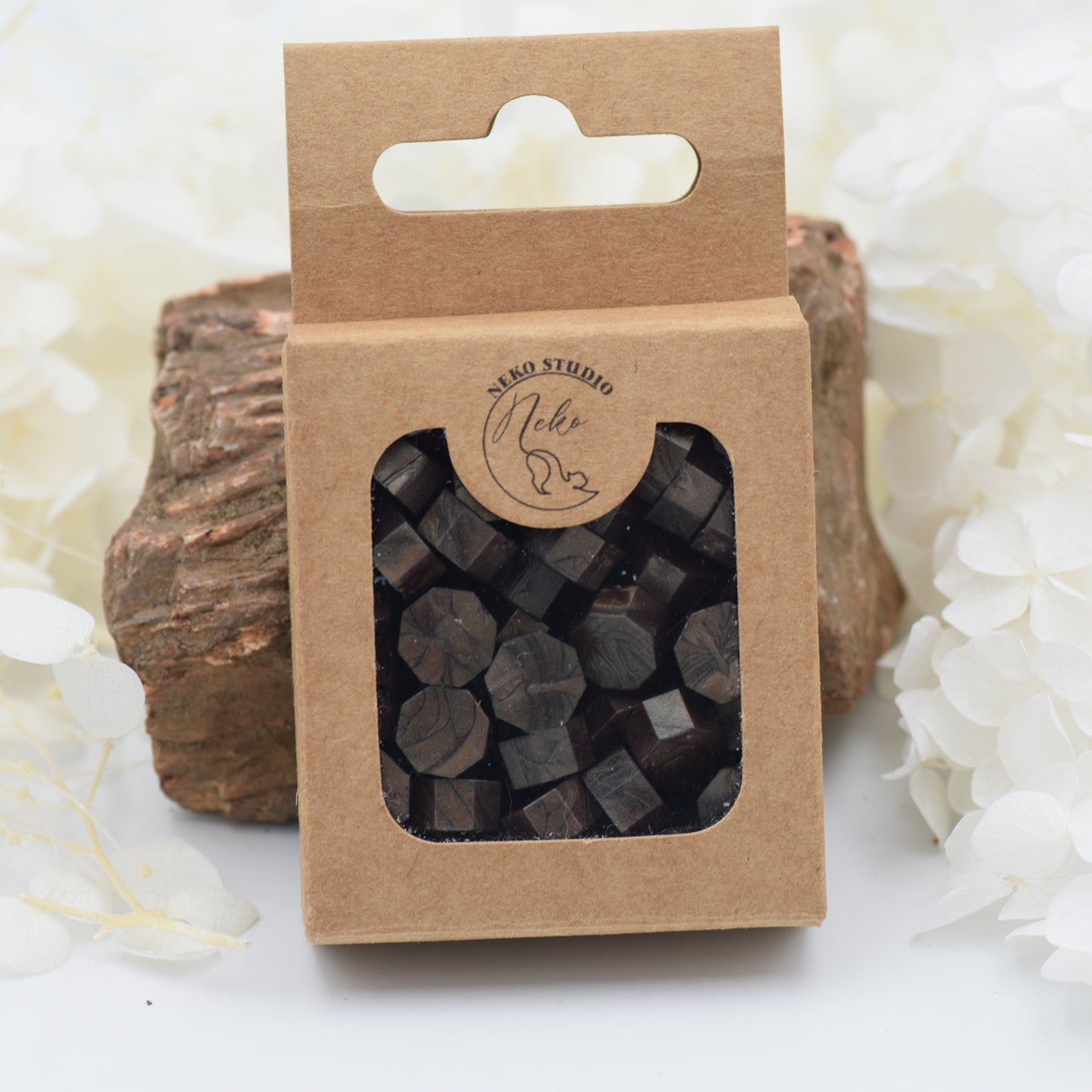 L58 Bronzed Espresso Wax Seal Beads – Deep Coffee Brown with Metallic 30g.