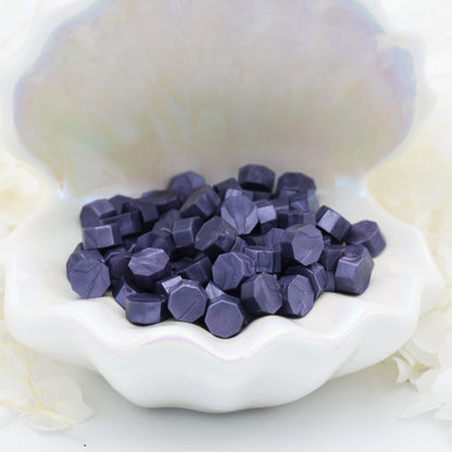 L66 Obsidian Plum Wax Seal Beads – Deep Plum Purple