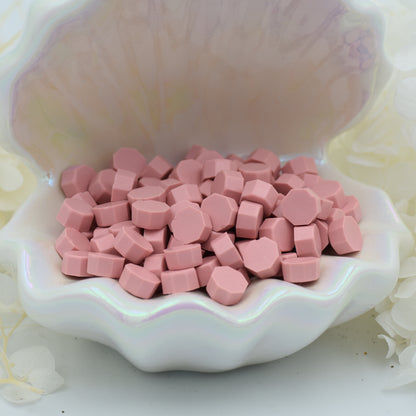 L67 Blush Clay Wax Seal Beads – Soft Muted Pink with Warm Clay 30g.