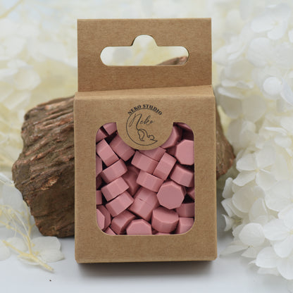 L67 Blush Clay Wax Seal Beads – Soft Muted Pink with Warm Clay 30g.