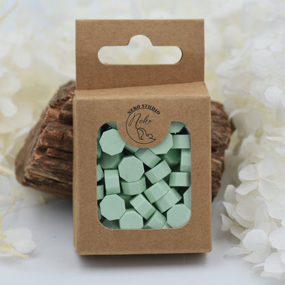 L71 Mint Frost Wax Seal Beads – Soft Pastel Green 30g.