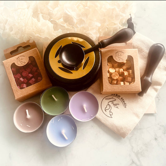 Wax Seal Starter Set C - Black (non-stick spoon)