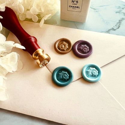 Mini 3D Shell Wax Seal Stamp – 15mm
