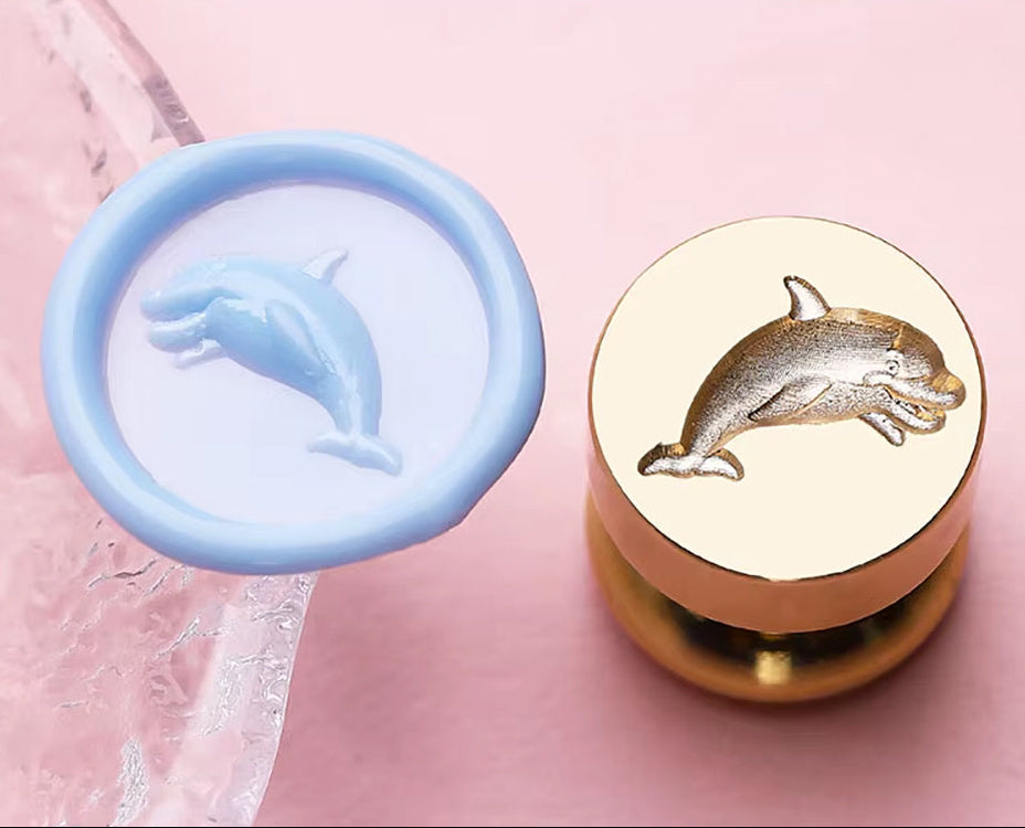Mini Dolphin Wax Seal Stamp size 15mm