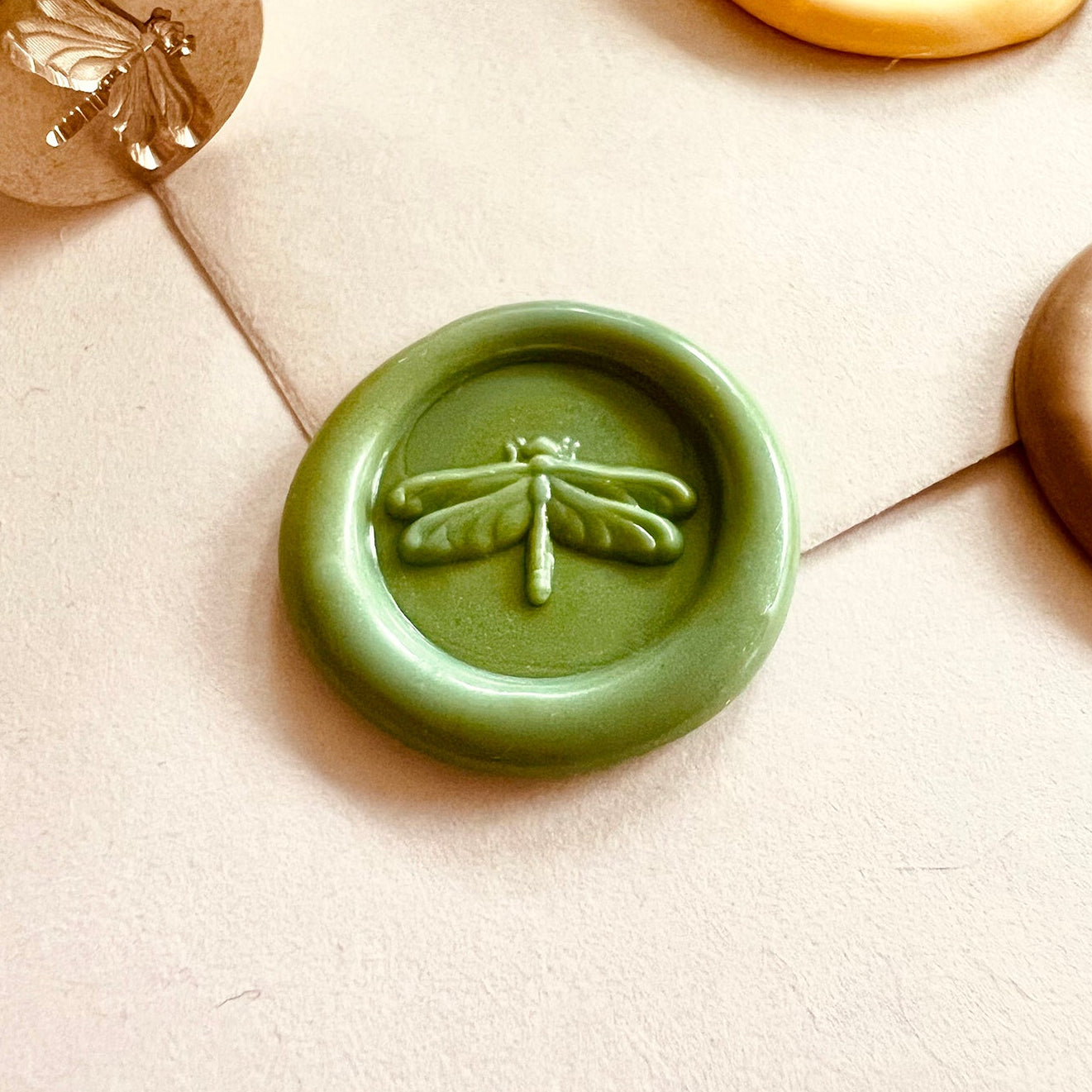 Mini 3D Dragonfly Wax Seal Stamp – 15mm