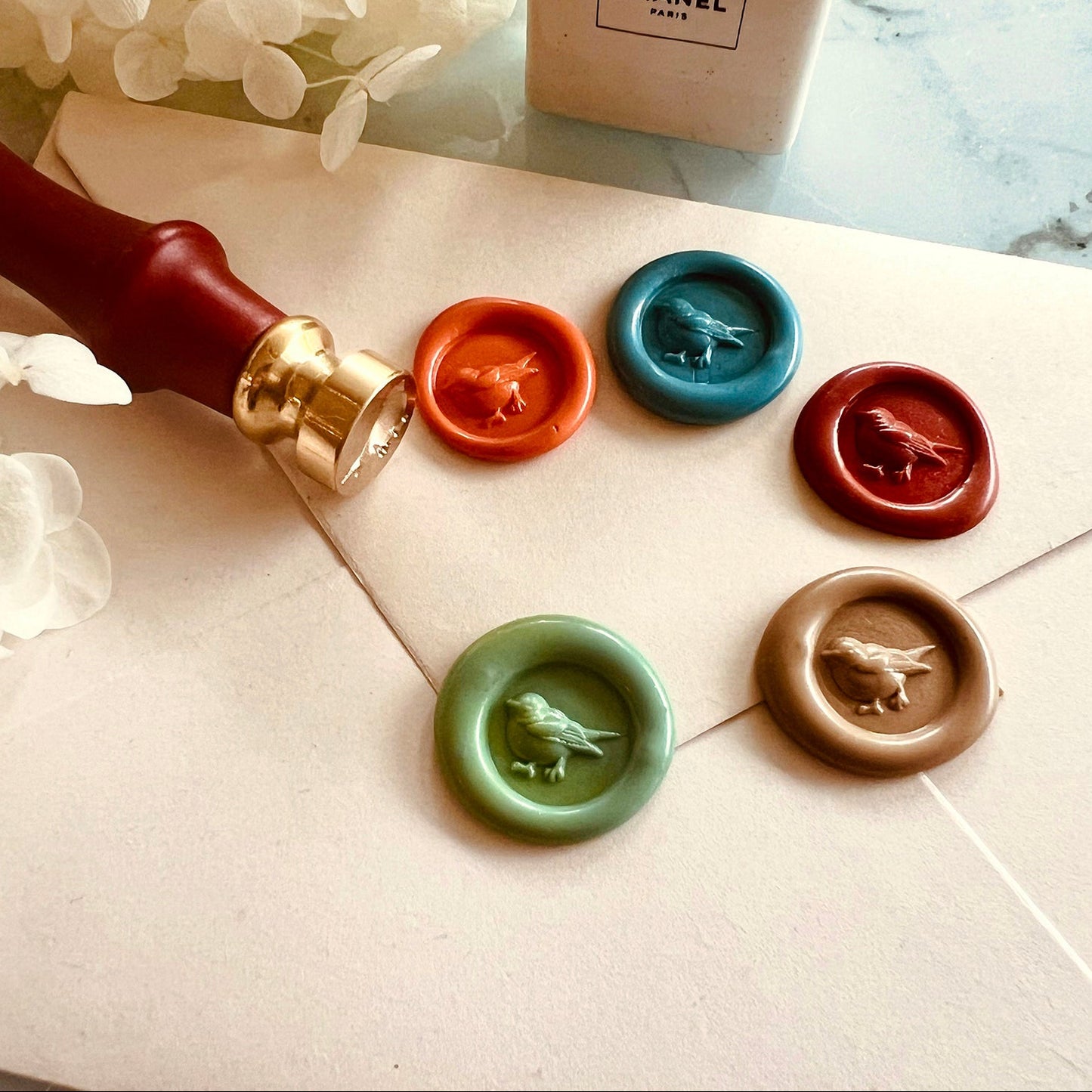 Mini 3D Bird Wax Seal Stamp – 15mm