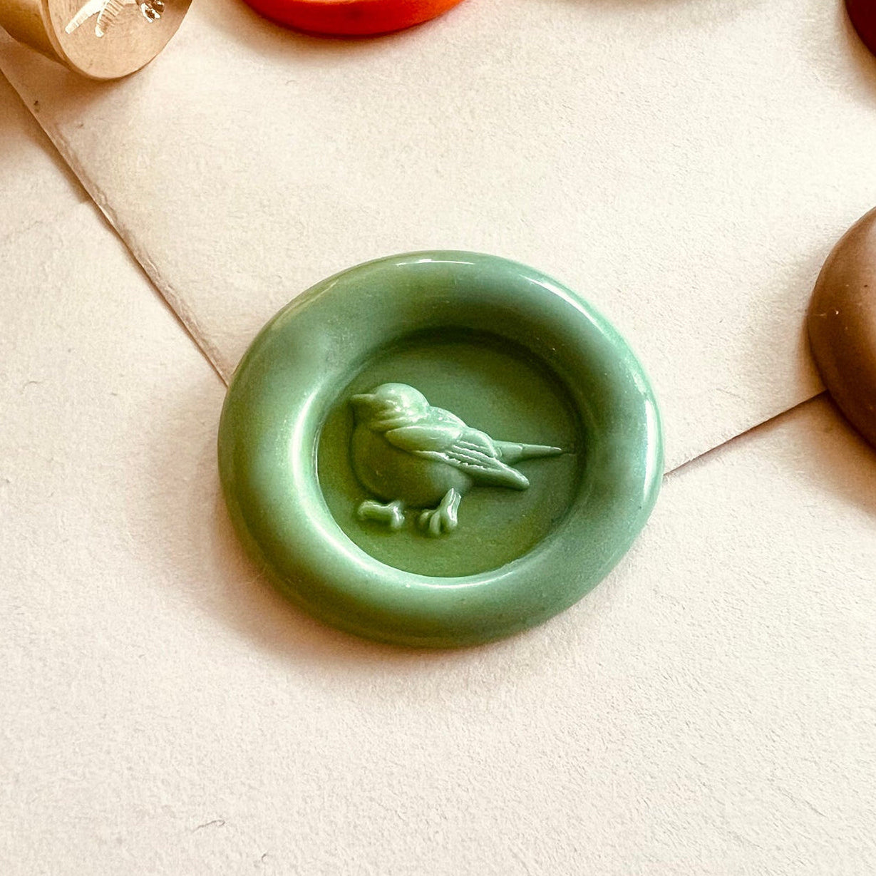 Mini 3D Bird Wax Seal Stamp – 15mm