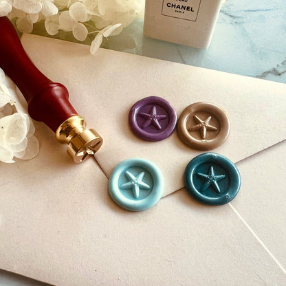 Mini 3D Starfish Wax Seal Stamp – 15mm