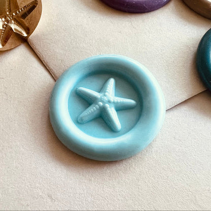 Mini 3D Starfish Wax Seal Stamp – 15mm