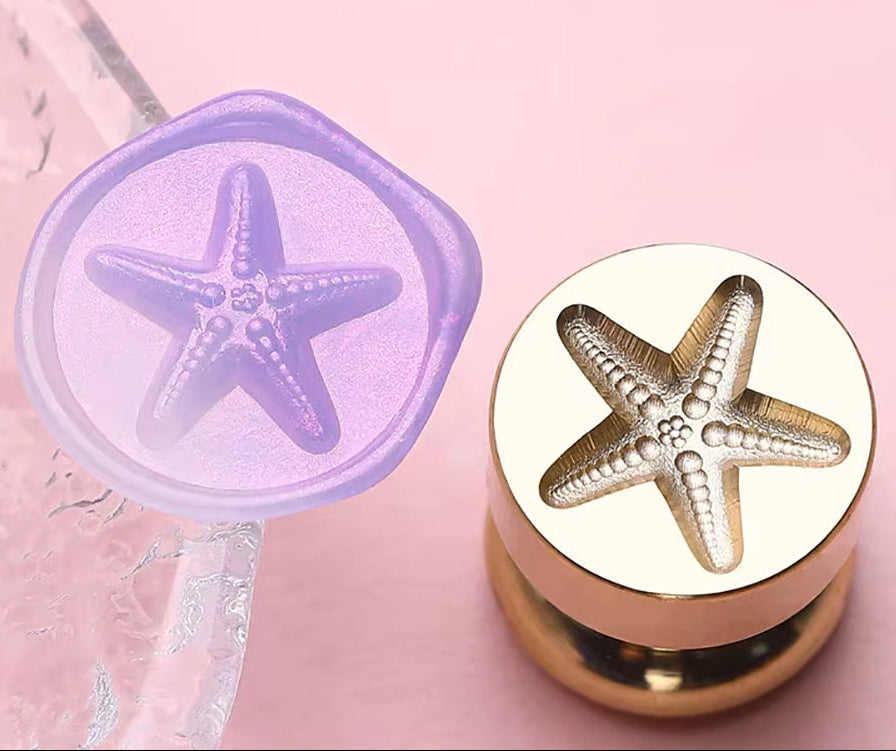 Mini 3D Starfish Wax Seal Stamp – 15mm