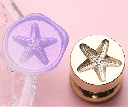 Mini 3D Starfish Wax Seal Stamp – 15mm