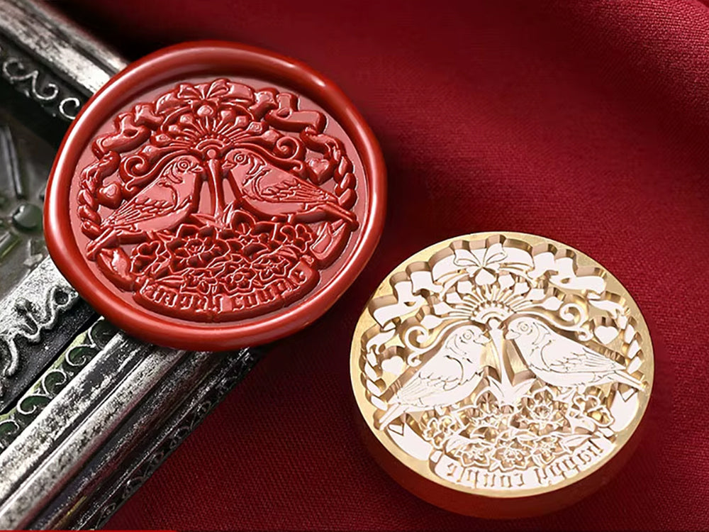 Love Birds Wax Seal Stamp size 30mm