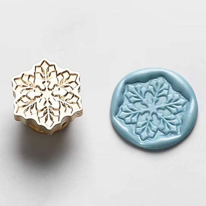 Snowflake Wax Seal Stamp - Brass Stamp size 23mm