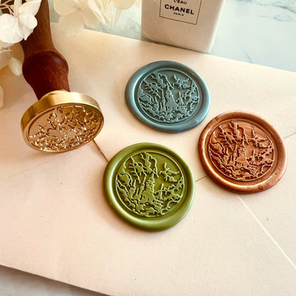 Castle in the Clouds Wax Seal Stamp –30mm Fantasy Sky Castle Brass Stamp