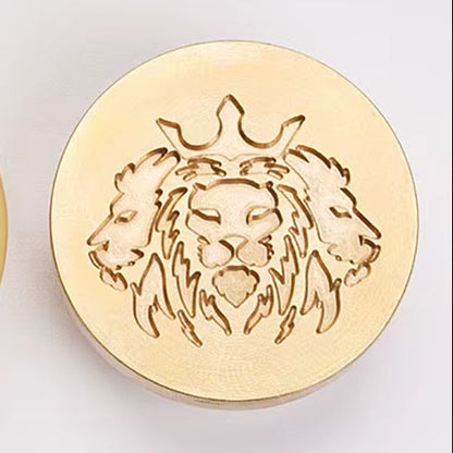 Lion with Crown Wax Seal Stamp – 30mm Brass Stamp