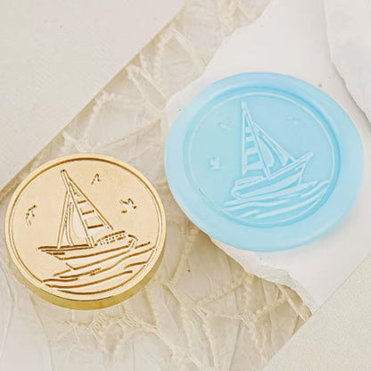 Sailboat Wax Seal Stamp 25mm – Nautical Sailing Ship