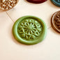Floral Geometric Wax Seal Stamp size 25mm