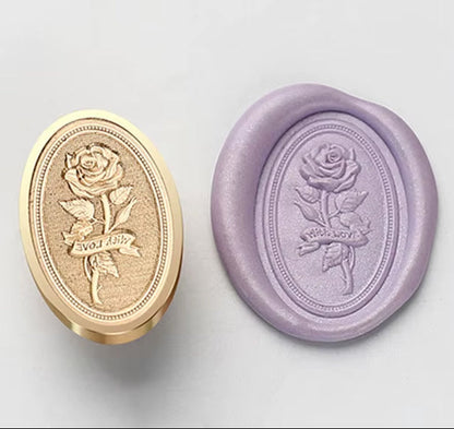 Rose Wax Seal Stamp 20x30mm