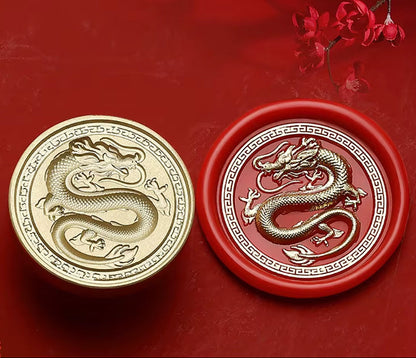 Chinese Dragon Wax Seal Stamp size 30mm