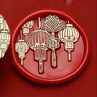 Chinese Lantern Wax Seal Stamp 30mm – Lunar New Year Lantern