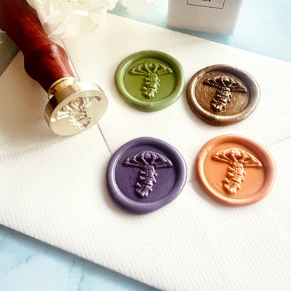 Gothic Mushroom Bone Wax Seal Stamp 25mm – Dark Fantasy Mushroom