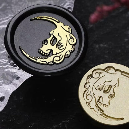 Gothic Skull Wax Seal Stamp 25mm – Dark Fantasy Skull
