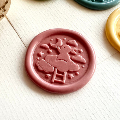 Bunny Moon Wax Seal Stamp 25mm – Rabbit Cloud