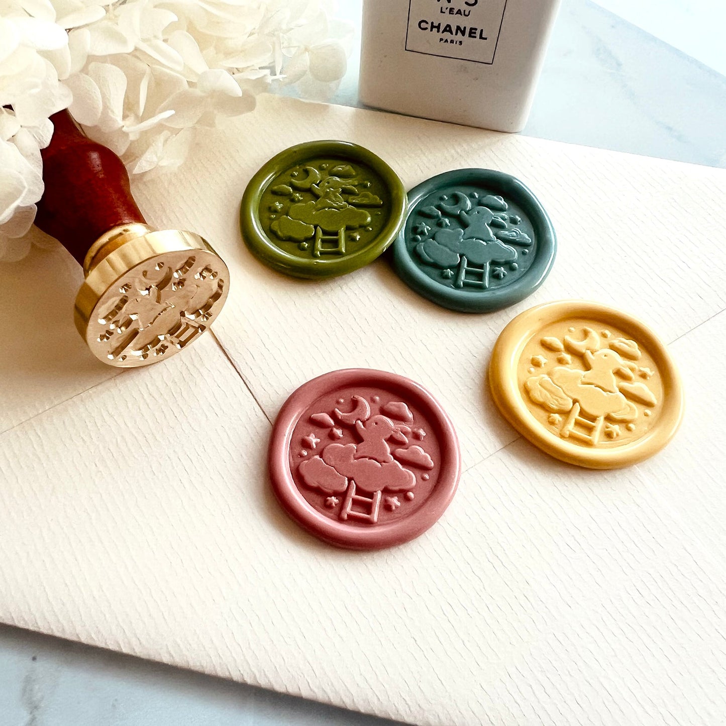 Bunny Moon Wax Seal Stamp 25mm – Rabbit Cloud