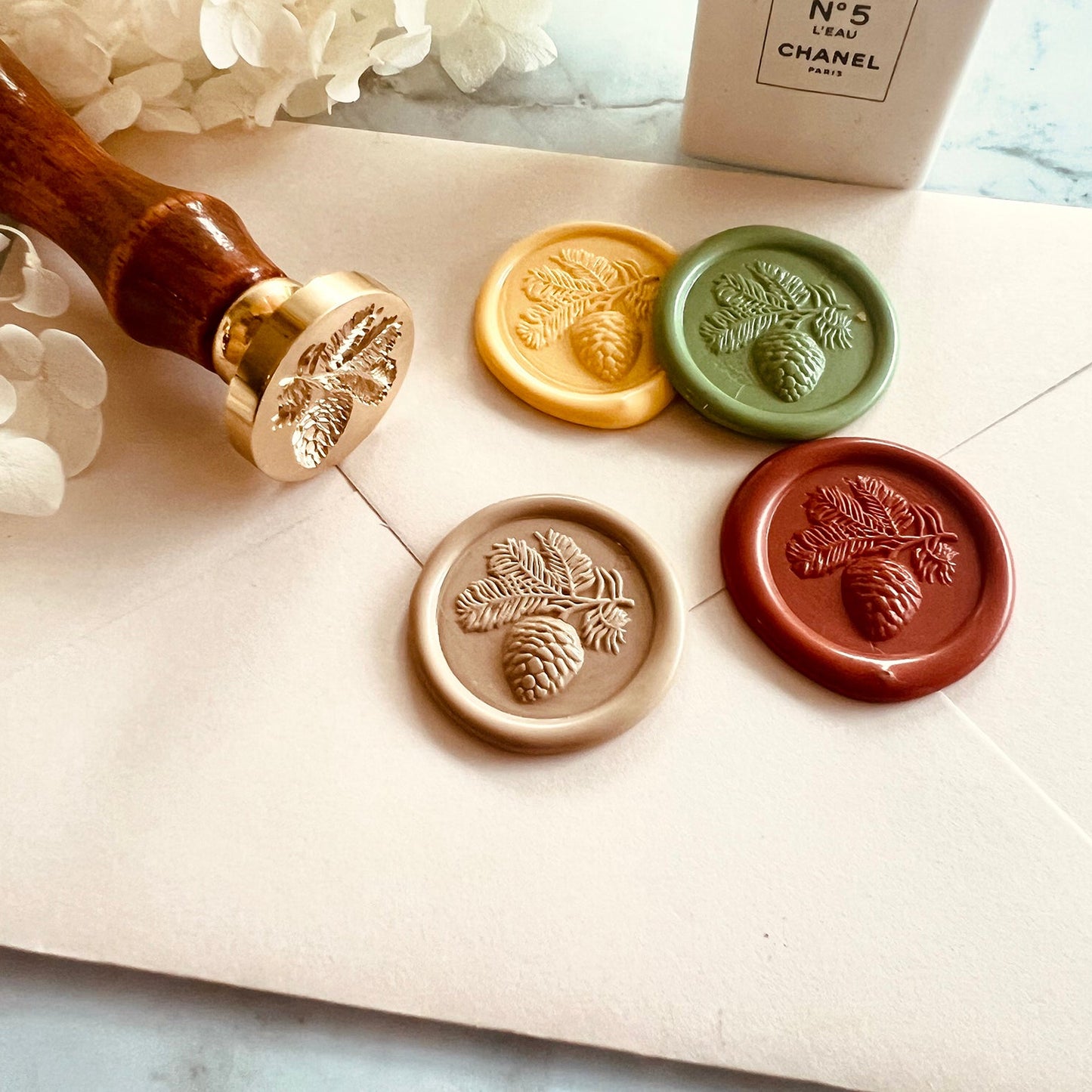 Luxury Pinecone Wax Seal Stamp size 25mm