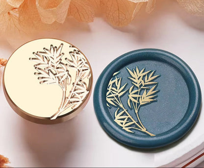 Botanical Wax Seal Stamp – Wildflower Brass Stamp size 25mm