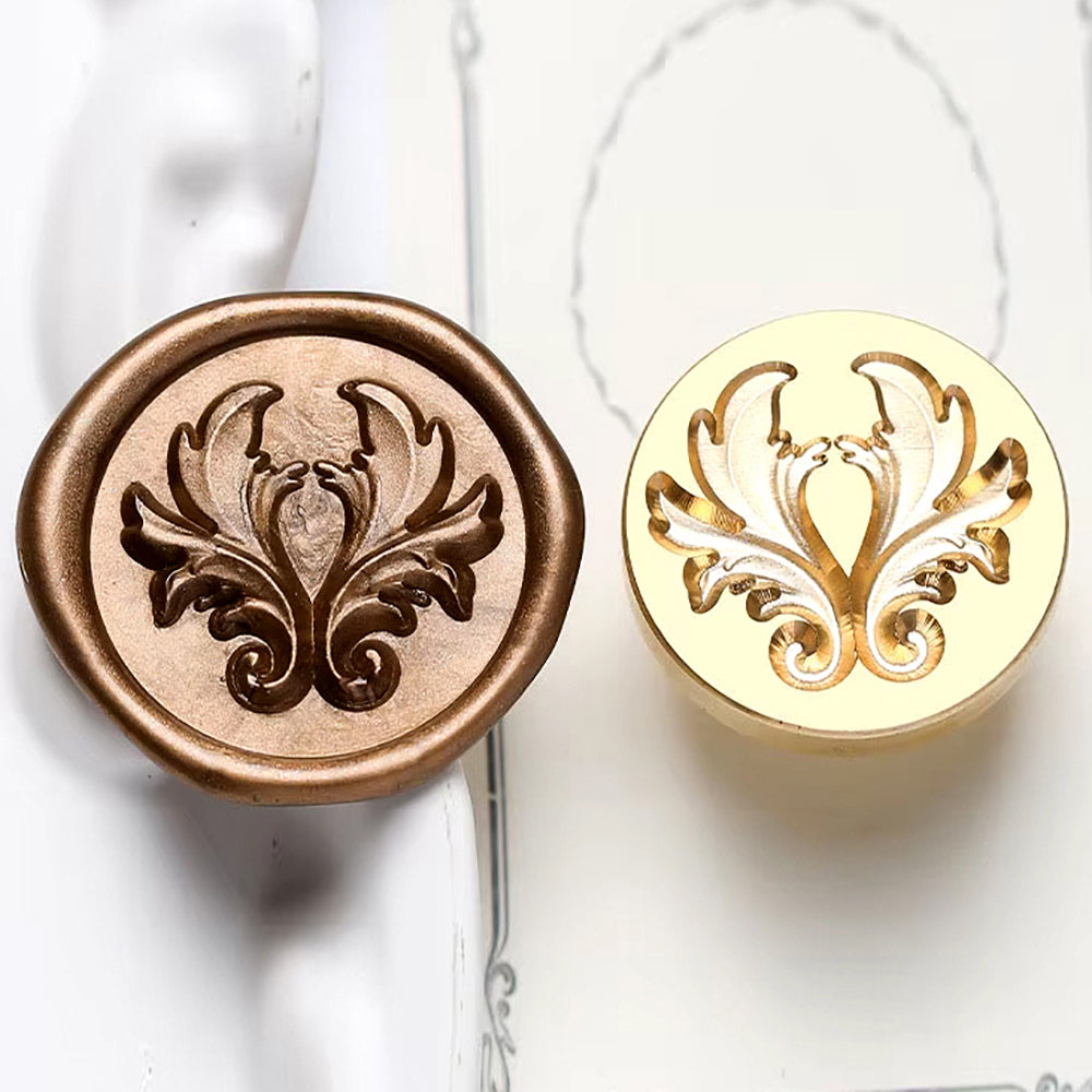 Elegant Fleur de Lis Wax Seal Stamp – Vintage Ornamental (25mm)
