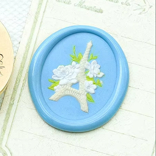 Eiffel Tower Wax Seal Stamp 28x22mm – Paris Floral