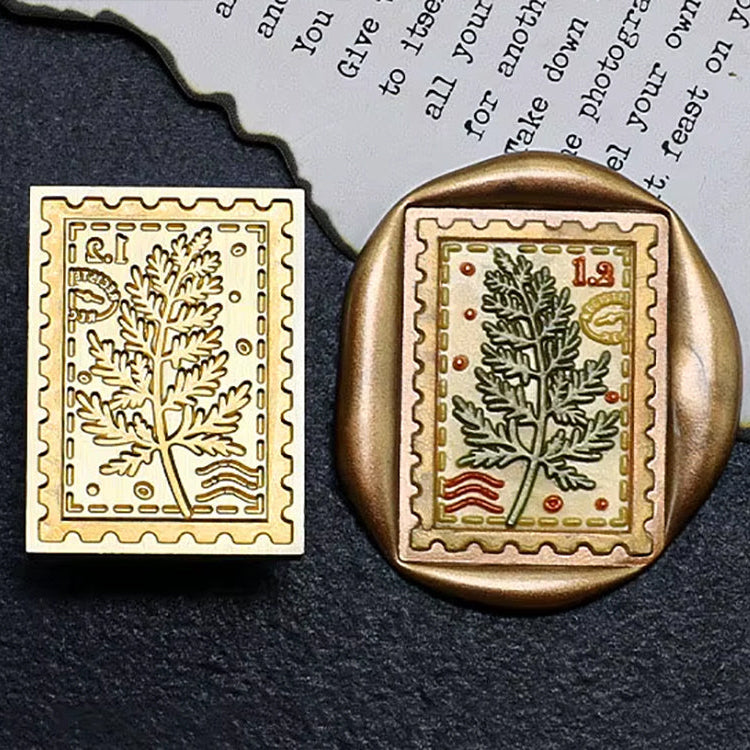 Botanical Postage Wax Seal Stamp size 21x28mm