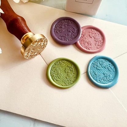 Floral Lattice Wax Seal Stamp size 25mm