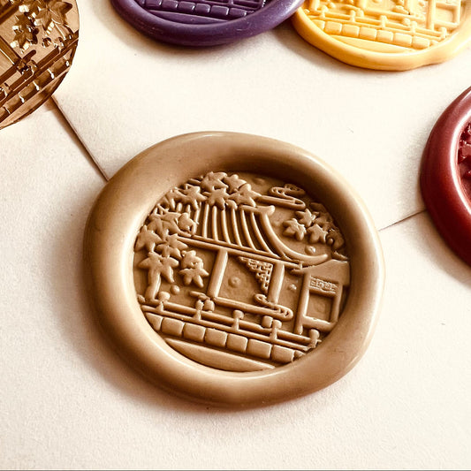 Autumn Chinese Temple Wax Seal Stamp size 25mm