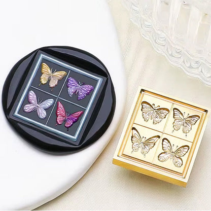 Elegant Butterfly Grid Wax Seal Stamp – 23x25mm
