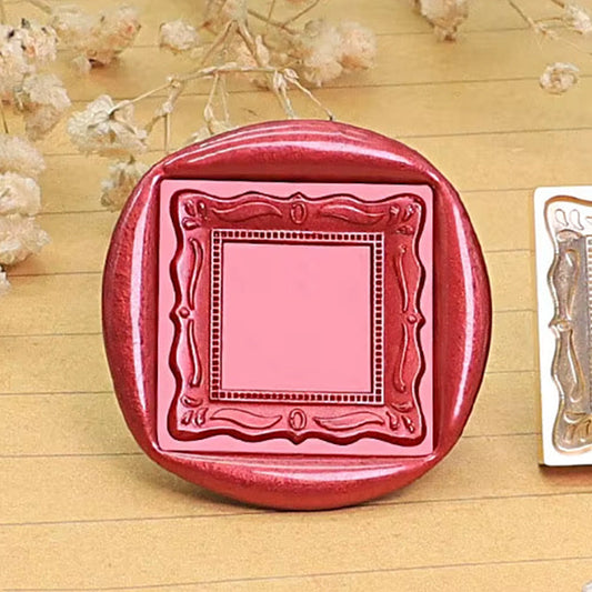 Square Frame Wax Seal Stamp size 25 x 25mm.