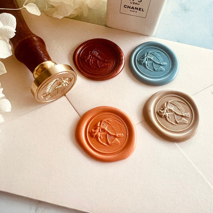 Fish Fossil Wax Seal Stamp – 25mm Brass Stamp